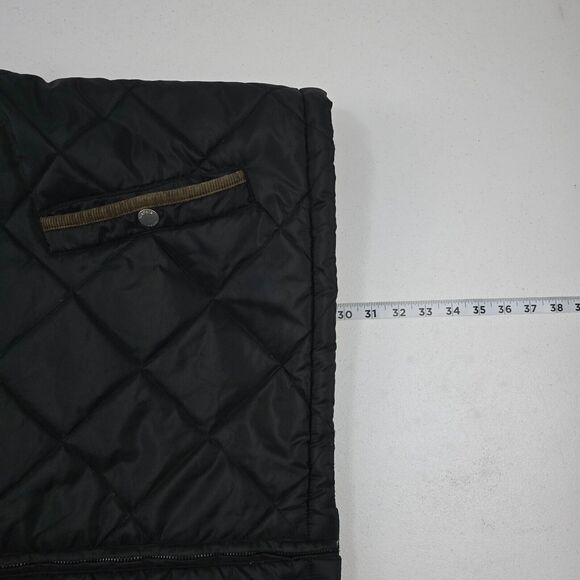 Scandia Woods Men's 3XL Quilted‎ Nylon Puffer Vest Black Brown Trim 4199 - Picture 6 of 8